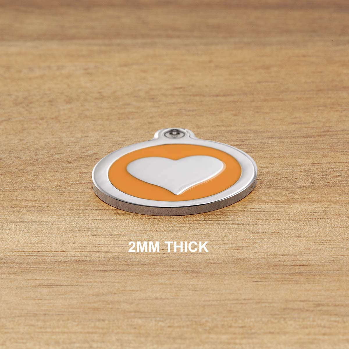 Engraved Zinc Alloy Dog Name ID Tag -  Thickness of Colour Heart Tag - About Pets