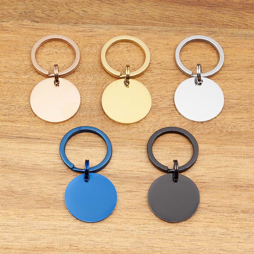 Engraved Stainless Steel Cat Name Tag - Round - About Pets