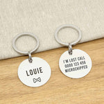 Engraved Stainless Steel Dog Name ID Tag - Icon Bone L Silver Stainless - About Pets