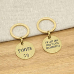 Engraved Stainless Steel Dog Name ID Tag - Icon Bone S Gold Stainless - About Pets