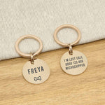 Engraved Stainless Steel Dog Name ID Tag - Icon Bone S Rose Gold Stainless - About Pets