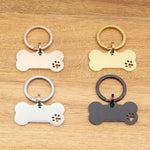 Engraved Stainless Steel Dog Name Tag - Bone - About Pets