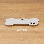 Engraved Stainless Steel Dog Name Tag - Bone - About Pets