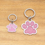 Engraved Stainless Steel Dog Name Tag - Glitter Paw - About Pets