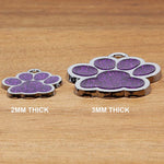 Engraved Stainless Steel Dog Name Tag - Glitter Paw - About Pets