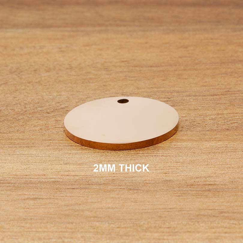 Engraved Stainless Steel Dog Name Tag - Round - About Pets