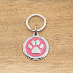 Engraved Zinc Alloy Cat Name ID Tag - Thickness of Colour Paw - About Pets