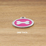 Engraved Zinc Alloy Dog Name ID Tag -  Thickness of  Bone Tag - About Pets
