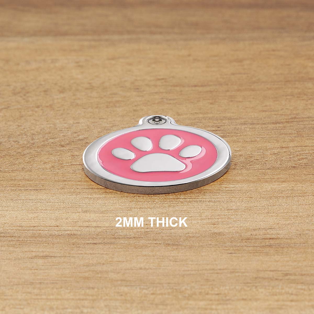 Engraved Zinc Alloy Dog Name ID Tag -  Thickness ofColour Paw Tag - About Pets