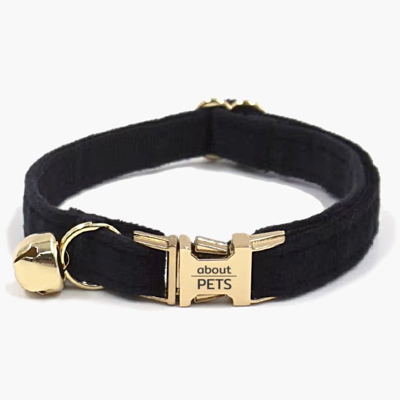 Lux Velvet Cat Collar with Bell - About Pets