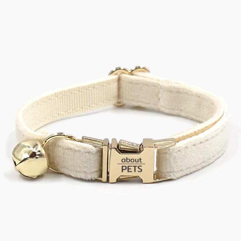 Lux Velvet Cat Collar with Bell - About Pets