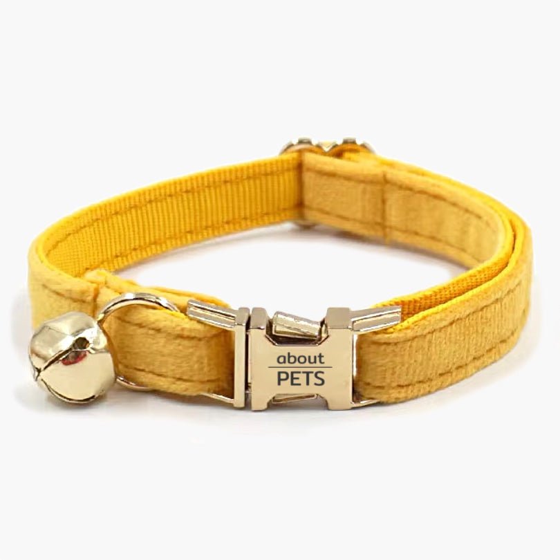 Lux Velvet Cat Collar with Bell - About Pets