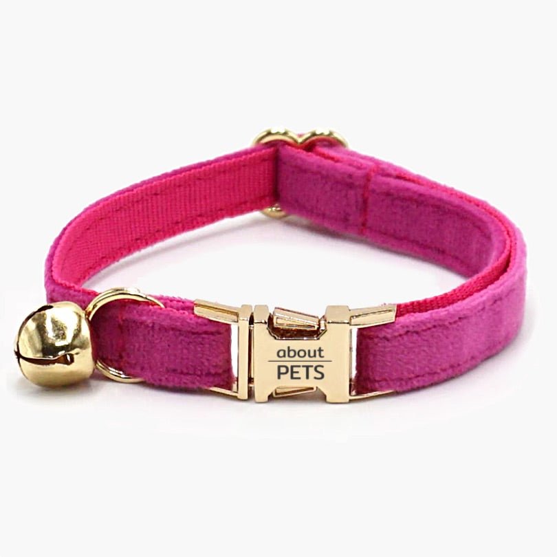 Lux Velvet Cat Collar with Bell - About Pets